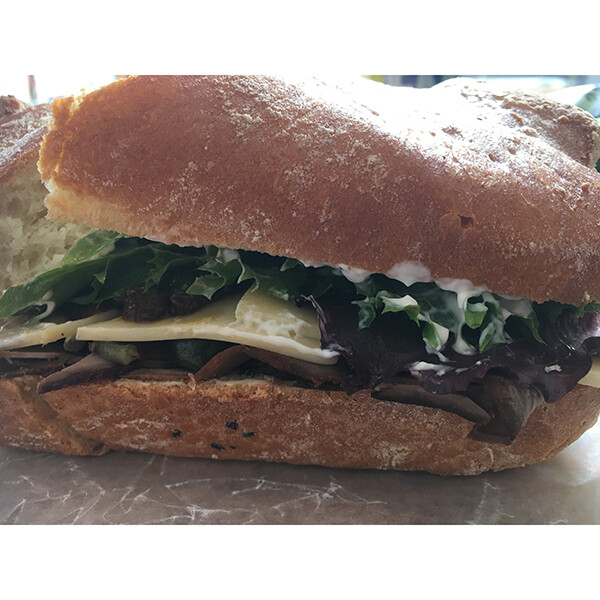 Roast Beef, Swiss, Caramelised onions, Mayo, Baby Leaf &amp; Gherkins