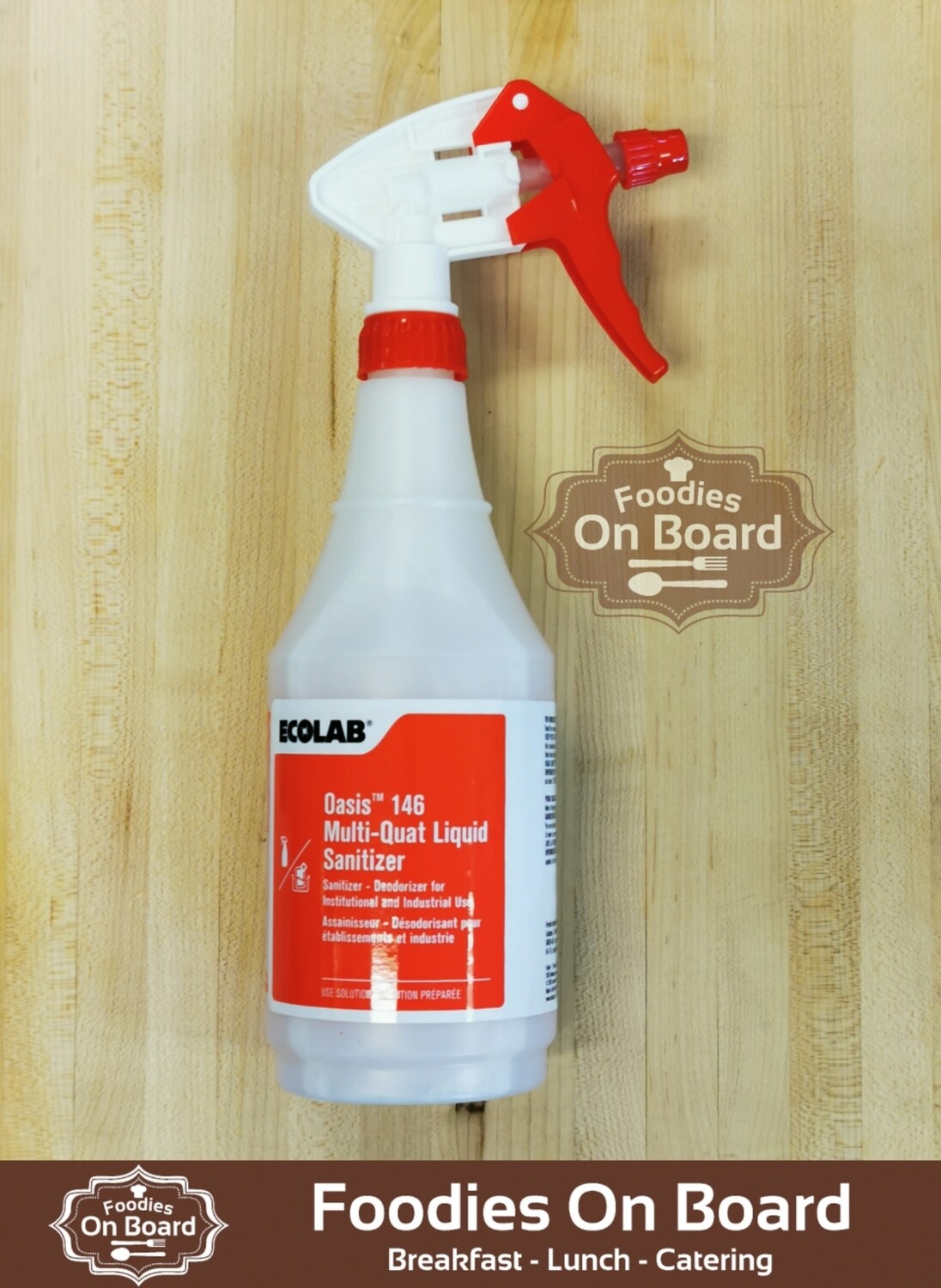 Food Safe Multi-Quat Sanitizer with Spray Bottle(750ml) / 食物安全、免洗Multi-Quat 消毒液连喷壶