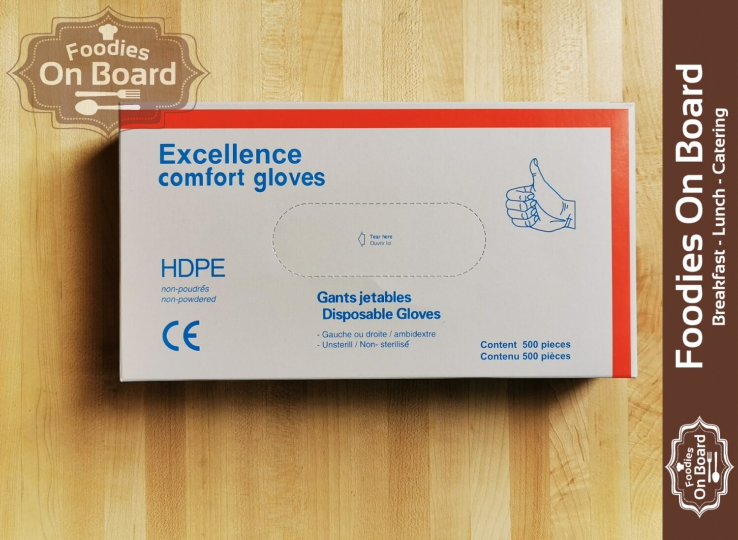 Food Service Gloves(500 CT) /食物安全级别塑料手套(不贴手) 一盒500个
