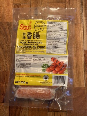 Taiwanese Pork Sausage (garlic flavour) x 1 pack / 狮牌 台湾香肠（蒜味）x 1包8条 250g