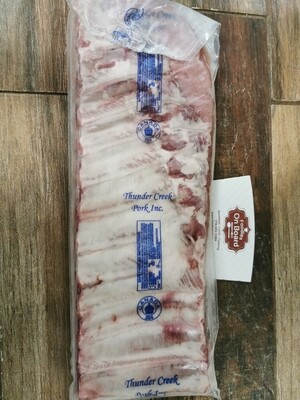 Whole Pork Side Ribs 5” St Louis (around 2.5Lb)/ 全自然猪小排（约2.5磅）