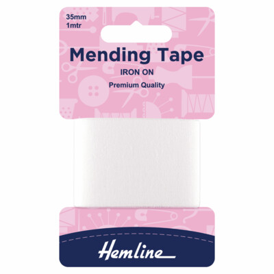 Iron-On Mending Tape: White - 100cm x 35mm