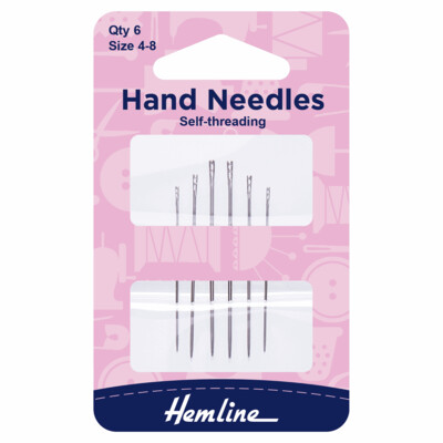 Hand Sewing Needles: Easy-Threading: Size 4-8