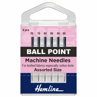 Sewing Machine Needles: Ball Point: Mixed: 6 Pieces