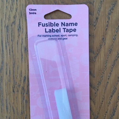Fusible name label tape
