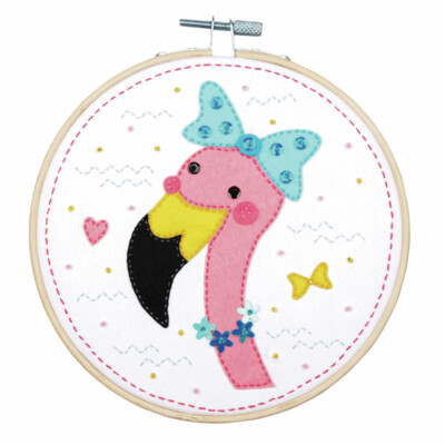 Felt Craft Kit with Frame: Flamingo