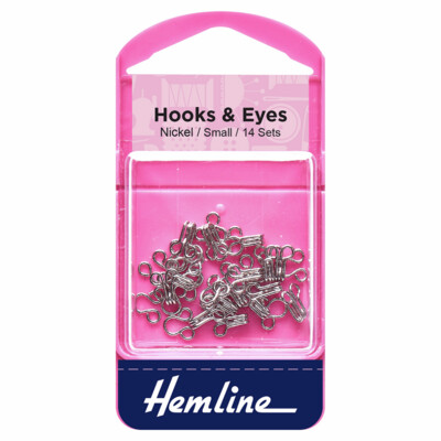 Hooks and Eyes: Nickel: Size 1 small