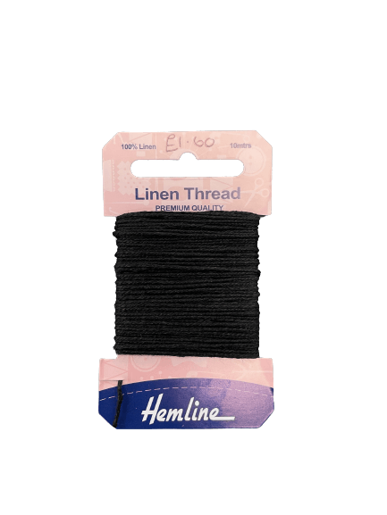Linen Thread: 10m: Black