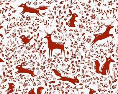 Prancing Forest Animals Christmas