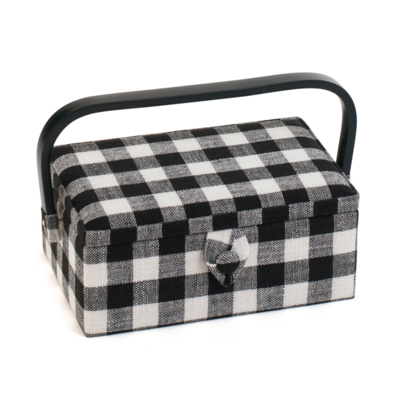 Sewing Box (S): Monochrome Gingham