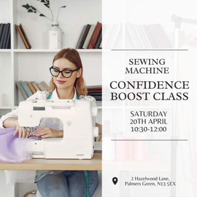 Sewing machine confidence boosting workshop! (Making fabric book covers or make-up brush/crochet hook holder) Saturday 20th April, 10.30-12pm