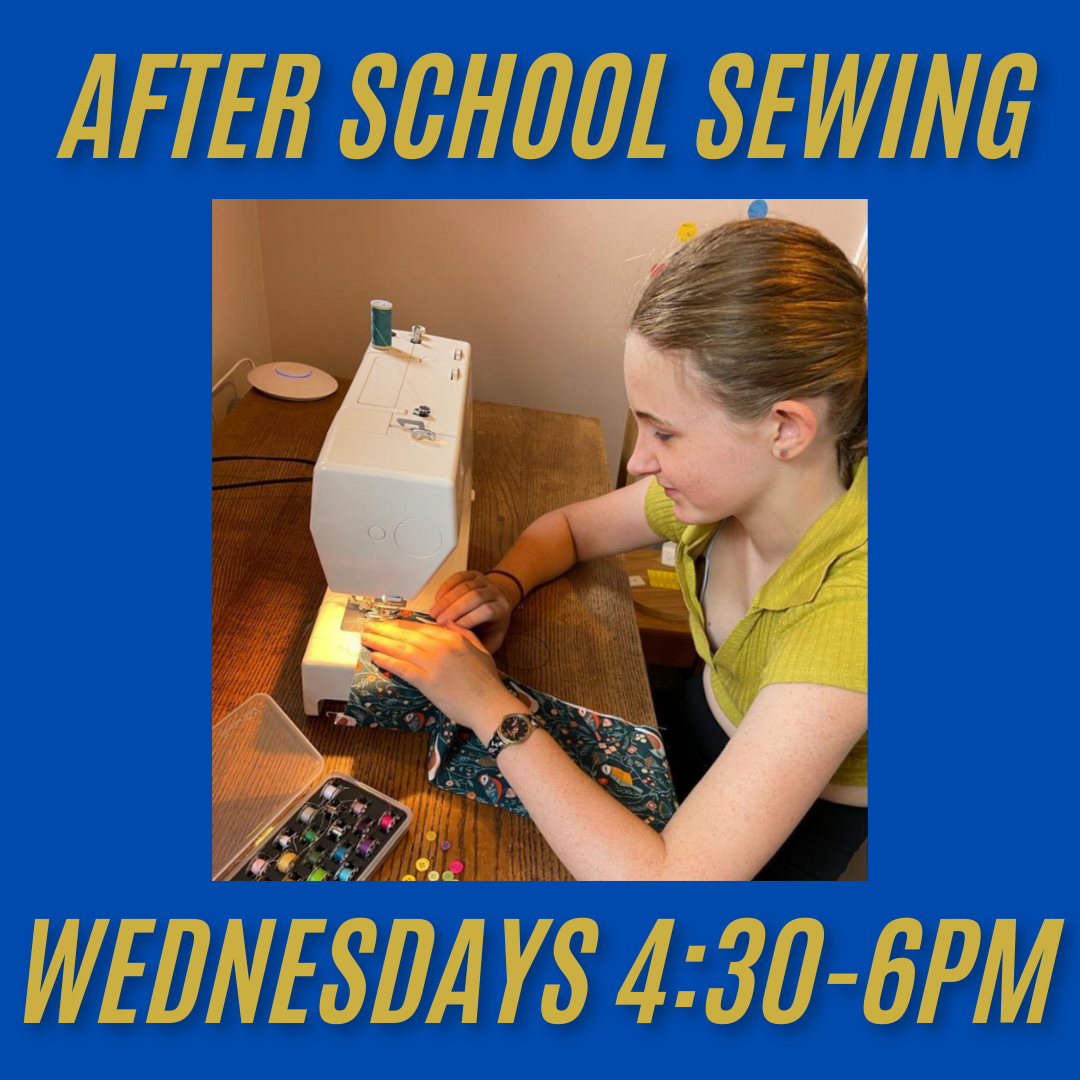 After School Sewing Club- 4 week block! Wednesdays 4.30-6pm term time. Next block starts 14th May.