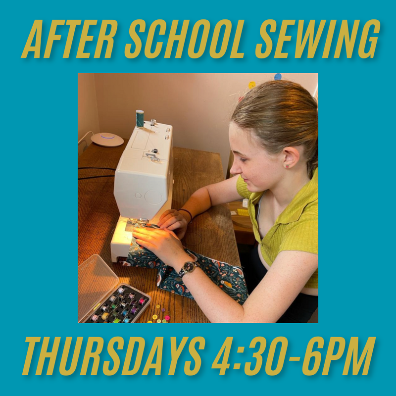 After School Sewing Club - 4 week block, Thursdays after school 4:30-6pm in Palmers Green.  Next set of 4 starts Thursday 24th April