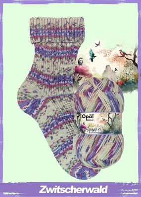 Opal Aquarell Zwitscherwald