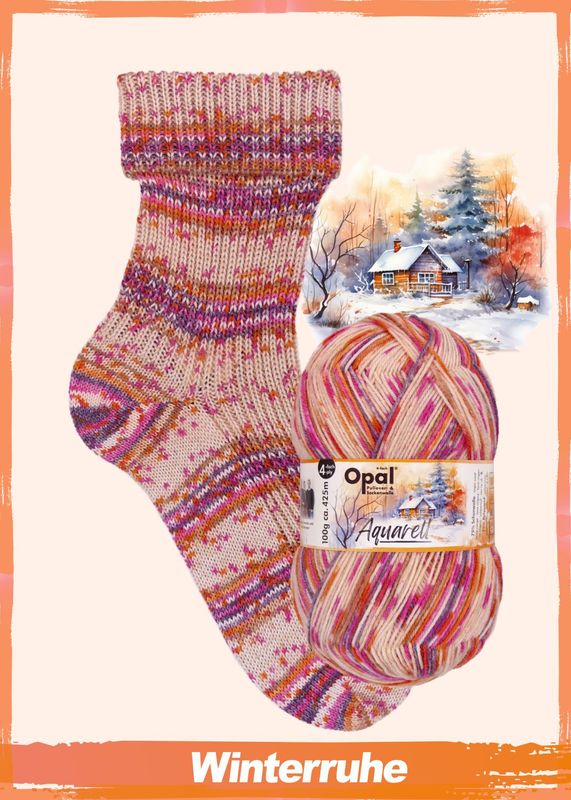 Opal Aquarell Winterruhe