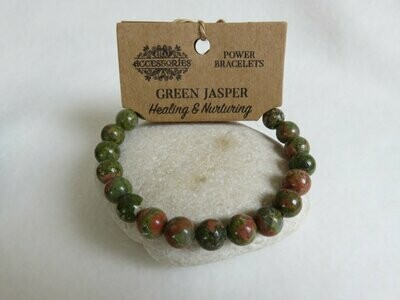 Green Jasper Reiki infused Crystal Bracelet
