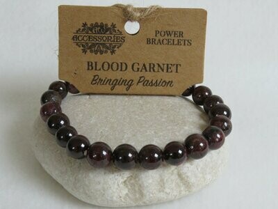 Blood Garnet Reiki infused Crystal Bracelet
