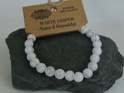 White Jasper Reiki infused Crystal Bracelet