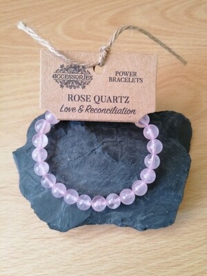 Rose Quartz Reiki infused Crystal Bracelet