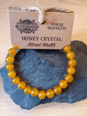 Honey Crystal Reiki infused Crystal Bracelet