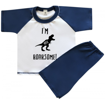 Kids Navy Short Roarsome! Pyjama set