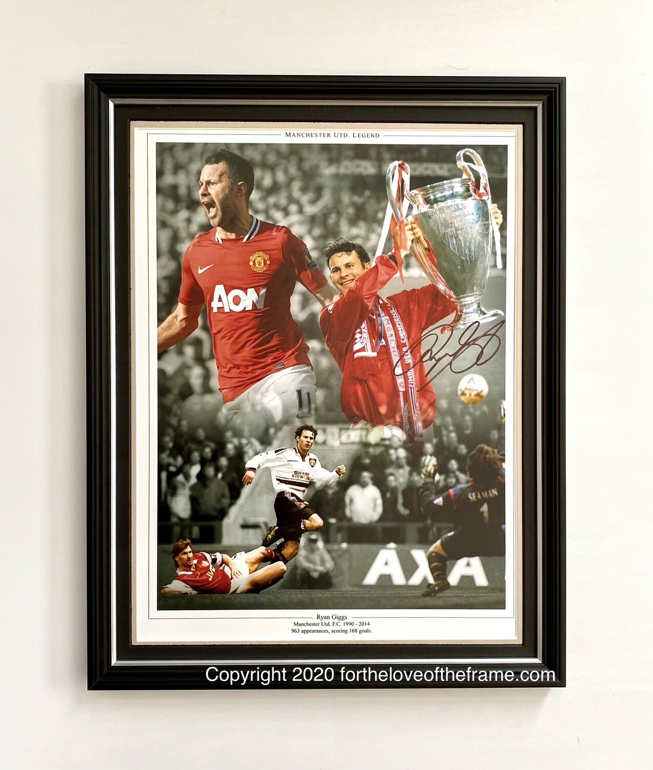 Ryan Giggs Hand Signed Manchester United Football Soccer Luxury Framed Ltd Edition Montage Photo Display & COA