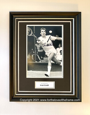 Ivan Lendl Hand Signed Luxury Framed Tennis Photo Bespoke Display & COA