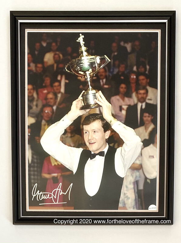 Steve Davis Hand Signed Luxury Bespoke Framed Snooker Photo Display & COA