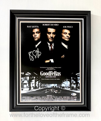 Ray Liotta ‘Goodfellas’ Hand Signed 16”x12” Movie Poster In Handmade Luxury Framed Display