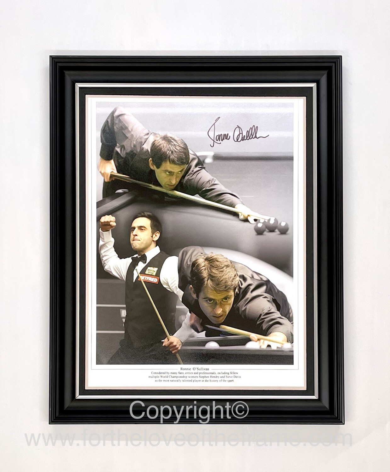Ronnie O'Sullivan Signed 10x8 Framed Photo Autograph Display Snooker Sport COA