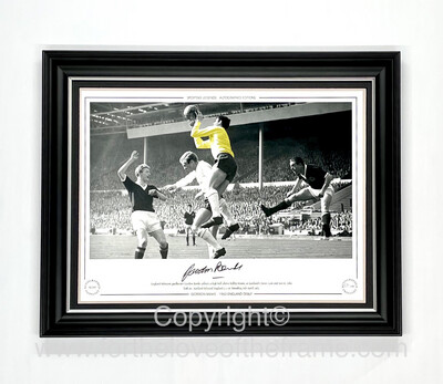 Gordon Banks Hand Signed 1963 England Debut Football Soccer Luxury Framed Photo Display & COA