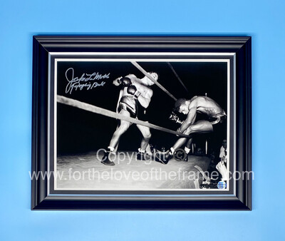 Jake La Motta Raging Bull Stunning Hand Signed Boxing Photo in Handmade Luxury Wooden Display & Photo Proof Certificate of Authenticity