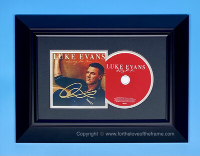 NEW Luke Evans Stunning Hand Signed Music Album CD Insert with in Luxury Handmade Wooden Display & Certificate of Authenticity