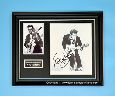 Chuck Berry Stunning Hand Signed Rock & Roll Music Photo Display & COA