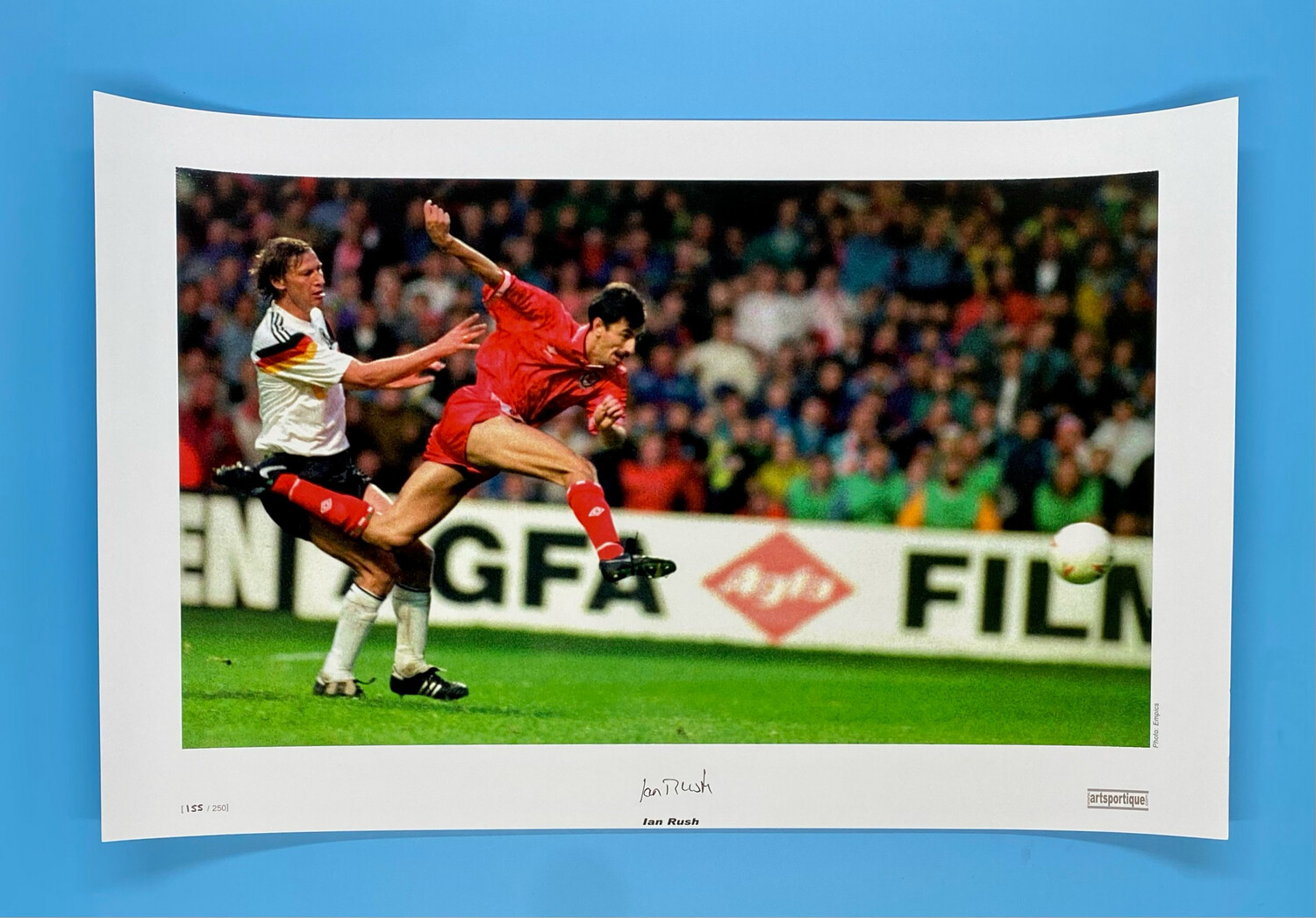 Ian Rush Stunning Large Hand Signed Wales Liverpool FC Football Soccer High Resolution Limited Edition World Cup Art Print