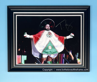 Tyson Fury Signed Autograph Boxing Memorabilia Iconic Boxing Photo Poster In Luxury Handmade Wooden Frame & AFTAL Certificate Of Authenticity