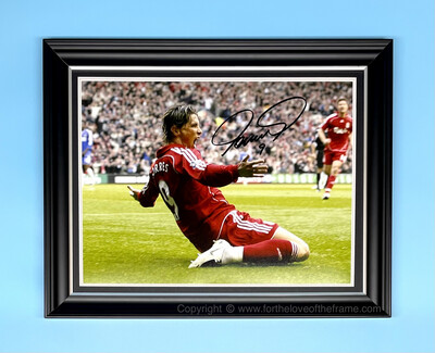 Fernando Torres Signed Autograph Football Soccer Memorabilia Liverpool Photo Poster In Luxury Handmade Wooden Frame & AFTAL Certificate Of Authenticity