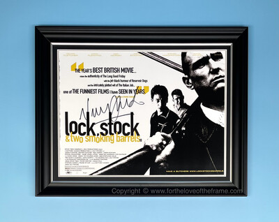 Vinnie Jones Signed Autograph Movie Memorabilia Lock Stock And Two Smoking Barrels Film Movie Poster In Luxury Handmade Wooden Frame & AFTAL Certificate Of Authenticity