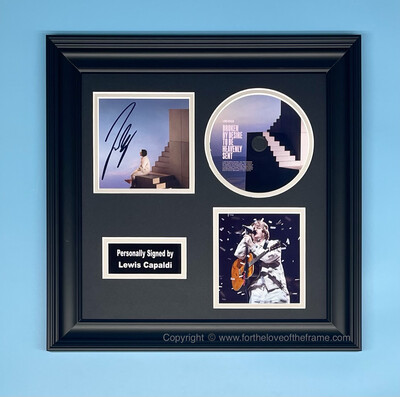 Lewis Capaldi Signed Autograph Music Memorabilia Broken By Desire To Be Heavenly Sent Album Cover & CD In Luxury Handmade Wooden Frame & AFTAL Certificate Of Authenticity