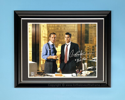 Charlie Sheen Signed Autograph Movie Memorabilia Wall Street Bud Fox Film Photo Poster In Luxury Handmade Wooden Frame & AFTAL Member Certificate Of Authenticity