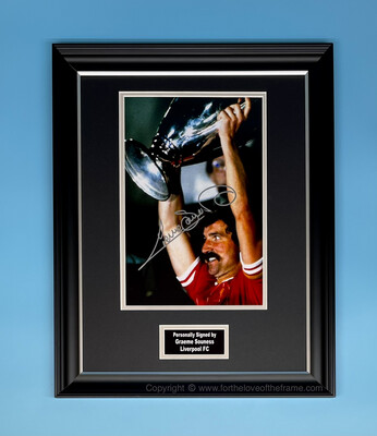 Graeme Souness Signed Liverpool Photo In Luxury Handmade Wooden Frame & AFTAL Member Certificate Of Authenticity Football Soccer Autograph Memorabilia Premier League Poster