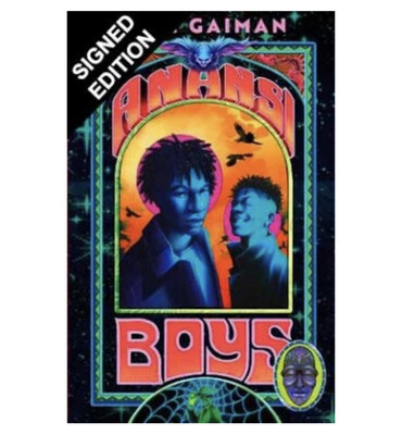 Neil Gaiman Hand Signed First Edition Hardback Hardcover Book Anansi Boys 2023