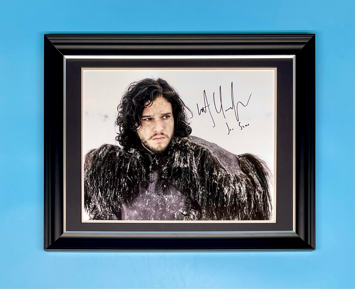Kit Harington Signed Game Of Thrones Jon Snow Photo In Luxury Handmade Wooden Frame & AFTAL Member Certificate Of Authenticity Movie Film TV Autograph Memorabilia Poster