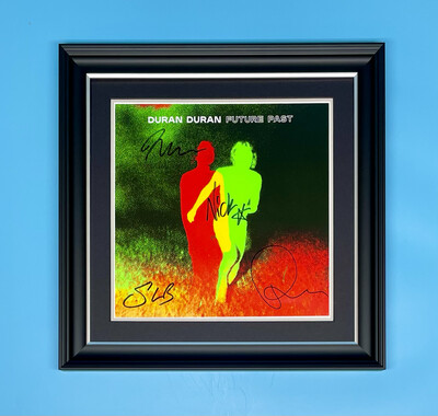 Duran Duran Signed Future Past Album Cover Photo In Luxury Handmade Wooden Frame & AFTAL Member Certificate Of Authenticity Music Autograph Memorabilia Poster