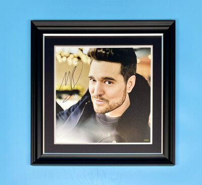 Michael Buble Signed Photo In Luxury Handmade Wooden Frame & AFTAL Member Certificate Of Authenticity Music Autograph Memorabilia Poster