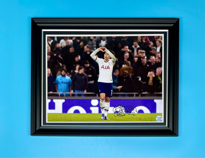Heung Min Son Signed Photo In Luxury Handmade Wooden Frame & AFTAL Member Certificate Of Authenticity Autograph Football Soccer Memorabilia Poster Tottenham Hotspur Spurs Premier League
