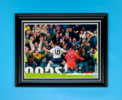 Teddy Sheringham Signed Photo In Luxury Handmade Wooden Frame & AFTAL Member Certificate Of Authenticity Autograph Football Soccer Memorabilia Poster Tottenham Hotspur Spurs Premier League
