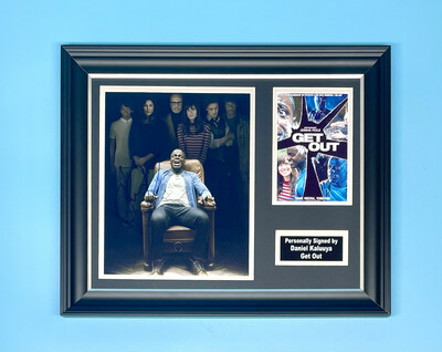 Daniel Kaluuya Signed Photo In Luxury Handmade Wooden Frame With Photo Proof & AFTAL Member Certificate Of Authenticity Autograph Movie Film TV Memorabilia Get Out Poster