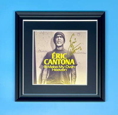 Eric Cantona Signed Photo & Vinyl Record In Luxury Handmade Wooden Frame & AFTAL Member Certificate Of Authenticity Autograph Music Football Soccer Memorabilia Poster Manchester United Premier League