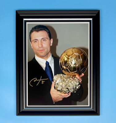 Hristo Stoichkov Signed Photo In Luxury Handmade Wooden Frame & AFTAL Member Certificate Of Authenticity Autograph Football Soccer Memorabilia Poster Ballon d’Or World Cup